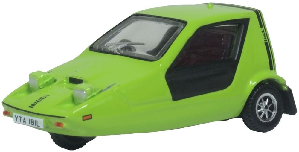 Available To Order – Bond Bug Lime Green 1:76 Oxford Diecast Model (OXF 76BUG003)