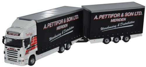 Available To Order – Scania Topline Drawbar - A. Pettifor & Son 1:76 Oxford Diecast Model (OXF 76DBU002)
