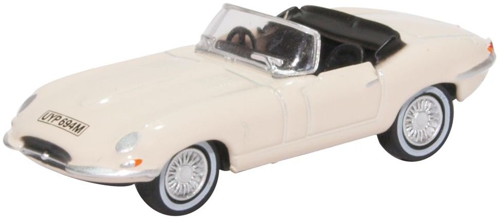 Available To Order – Jaguar E Type White 1:76 Oxford Diecast Model (OXF 76ETYP013)