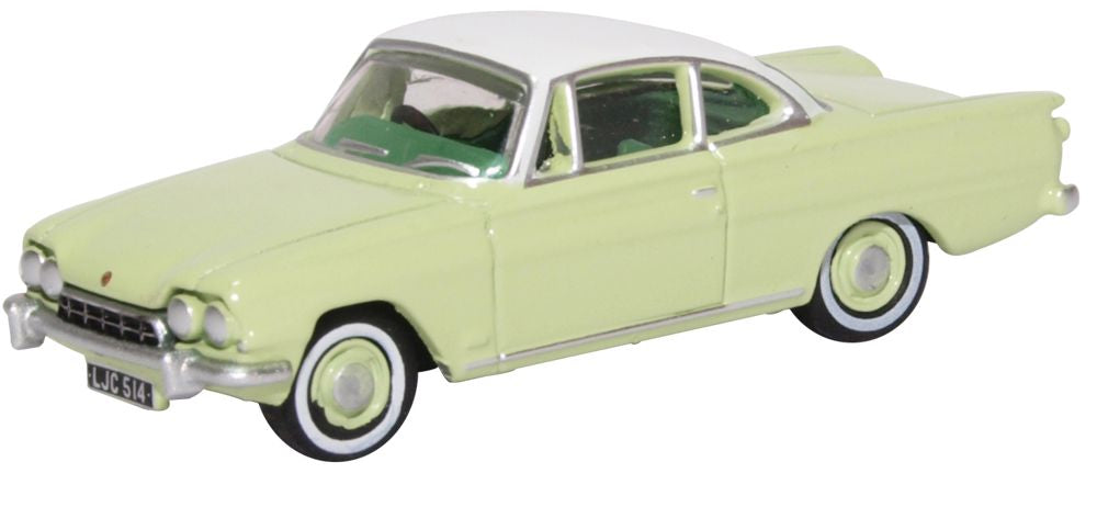 Available To Order – Ford Consul Capri Lime Green/Ermine White 1:76 Oxford Diecast Model (OXF 76FCC001)