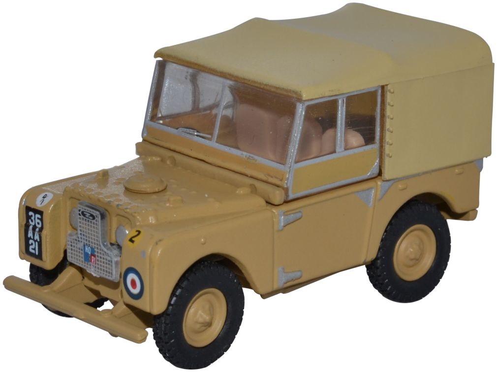 Land Rover S1 80" Canvas sand - 34th Light 1:76 Oxford Diecast Model