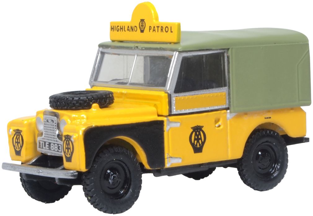 Land Rover Series I 88" Canvas AA Highland Patrol 1:76 Oxford Diecast Model