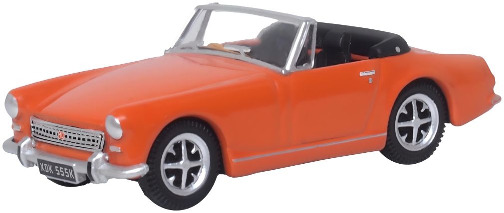 Available To Order – MG Midget MkIII Blaze Orange 1:76 Oxford Diecast Model (OXF 76MGM001)