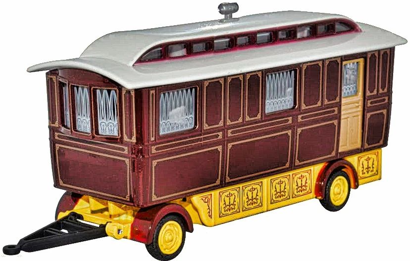 Available To Order – Showmans Caravan Maroon 1:76 Oxford Diecast Model (OXF 76SCV001)