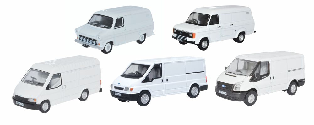 Available To Order – 5 Piece Ford Transit Set (1:2/3/4/5) 1:76 Oxford Diecast Model (OXF 76SET80)