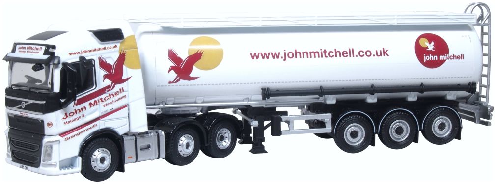 Available To Order – Volvo FH4 Cylindrical Tanker John Mitchell 1:76 Oxford Diecast Model (OXF 76VOL4012)