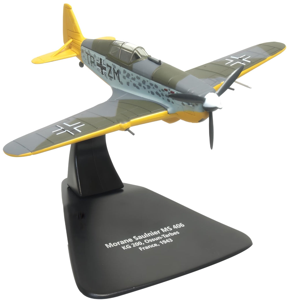 Morane Saulnier 406 KG200 - No Swastika OssunTarbes France 1943 1:72 Oxford Diecast Model