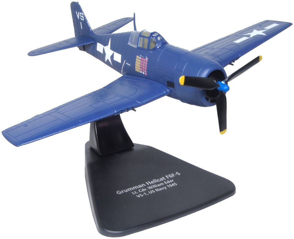 Available To Order – Grumman Hellcat F6F-5 VS-1.US Navy 1945 Lt.Cdr.Willard E. Eder. 1:72 Oxford Diecast Model (OXF AC119)