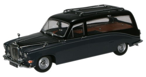 Available To Order – Daimler DS420 Hearse - Black/Carlton Grey 1:43 Oxford Diecast Model (OXF DS008)