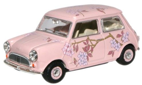 Available To Order – Pink Floral Mini Car - Wedding Wrap 1:43 Oxford Diecast Model (OXF MIN014N)