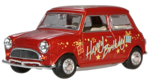 Available To Order – Mini Car - Happy Birthday 1:43 Oxford Diecast Model (OXF MIN017)