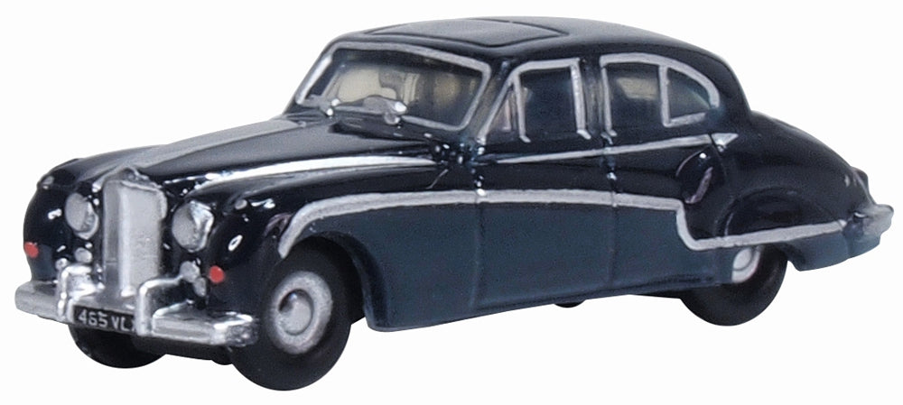 Available To Order – Jaguar MkVIII Indigo Blue/Cotswold Blue 1:148 Oxford Diecast Model (OXF NJAG8003)