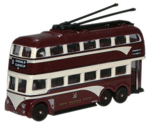 Available To Order – But Q1 Trolleybus - Cardiff (Stream 1:148 Oxford Diecast Model (OXF NQ1007)