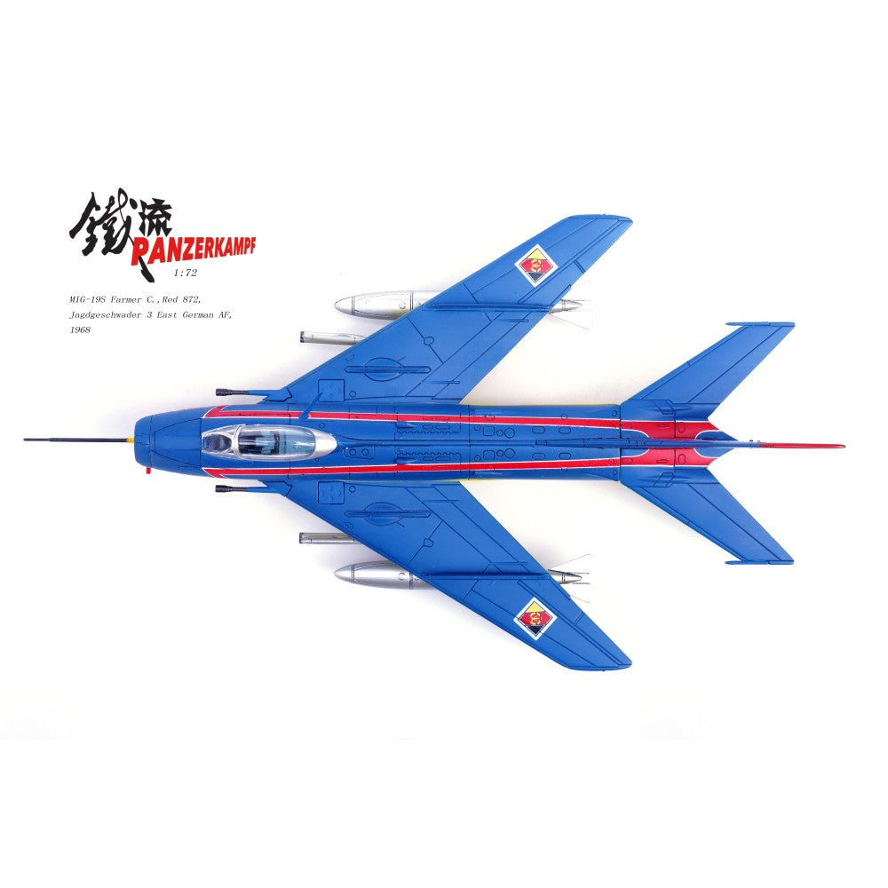 Available to Order – MIG-19S Farmer C Red 872 Jagdgeschwader 3 East German Af 1968 1:72 Panzerkampf Model (PAN14642PB)