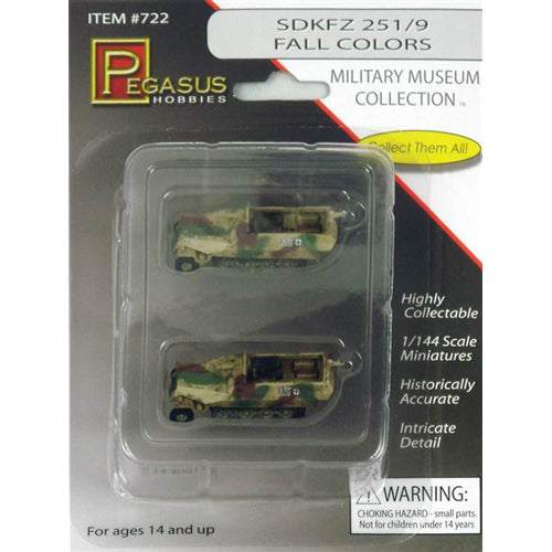 Available to Order – SdKfz 251/9 Fall Colors (x 2) 1:144 (PEG 0722)