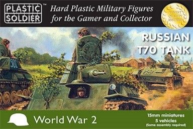 Available To Order – Russian T70 Tank 15MM Plastic Soldier Company Model (PLA WW2V15019)