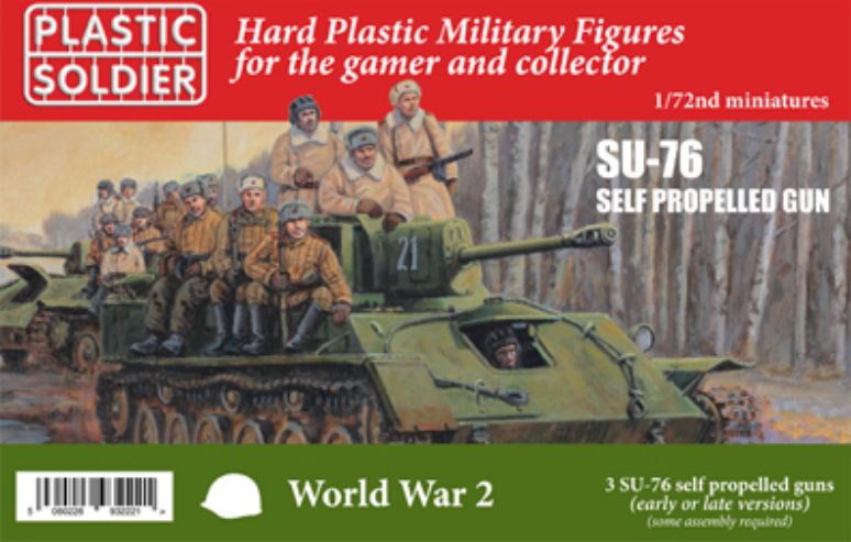 Available To Order – Russian SU 76 Self Propelled Artillery 1:72 Plastic Soldier Company Model (PLA WW2V20030)