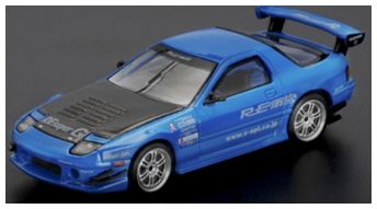 Available To Order – Mazda RX7 (FC3S) Re-Amemiya Blue 1:64 Pop Race Model (POP 640290)