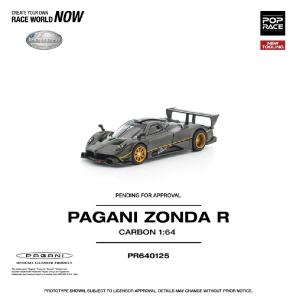 Pre-Order - 1:64 POP RACE Pagani Zonda R (New Tooling) PR640125 Stocks Due Apr / May 2026