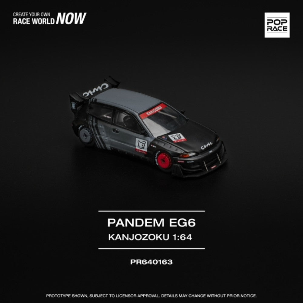 1:64 POP RACE PR640163 HONDA PANDEM CIVIC EG6 KANJOZOKU