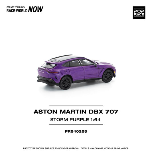 Aston Martin Dbx 707 Storm Purple 1:64 Pop Race Model Car (PR640268)