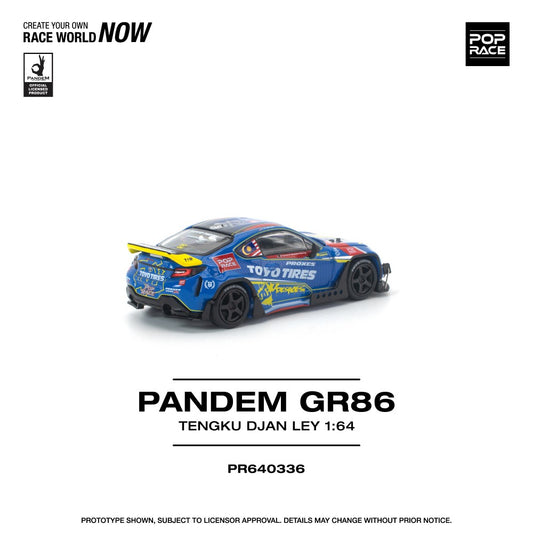 Pre-Order – Toyota Pandem GR 86 Tengku Djan Ley PR640336 Stocks Due Oct / Nov 2026 1:64 Pop Race Diecast Model Stocks Due Oct / Nov 2026