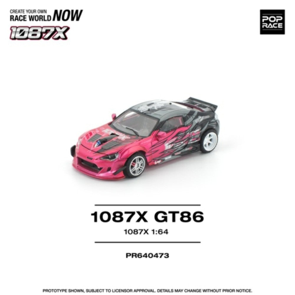 Pre-Order - 1:64 POP RACE 1087X Toyota GT86 (New Tooling) PR640473 Stocks Due Apr / May 2026