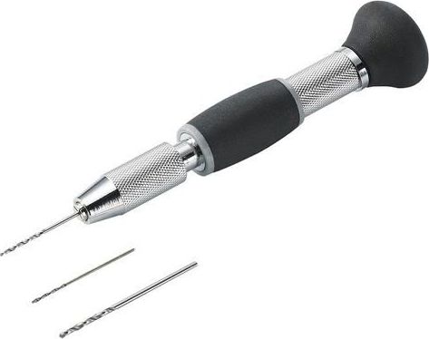 Available to Order – Hand Drill (Pin Vice) w/3x Drill Bits (0.7/1.0/1.3mm) (REV 39064)