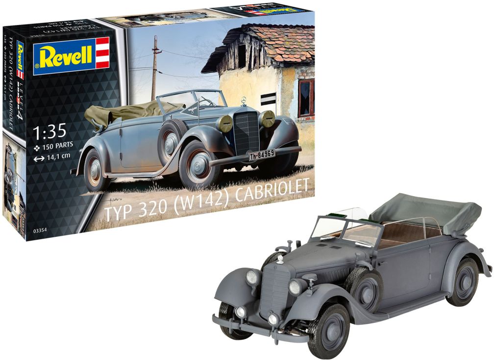 Available to Order – Typ 320 (W142) Cabriolet Model Set 1:35 Revell Model (REV 63354)