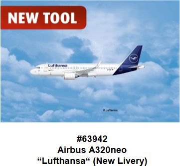 Available To Order – Airbus A320neo 'Lufthansa' 'Model Set' 1:144 Revell Model (REV 63942)