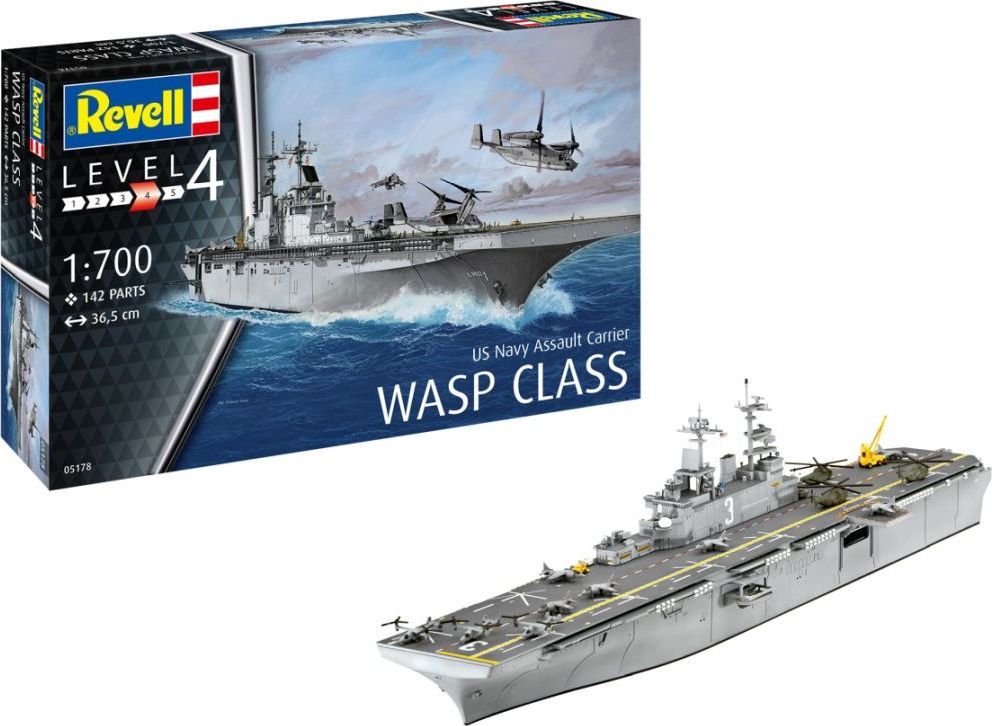 Available To Order – Assault Carrier USS Wasp Class 1:700 Revell Model (REV 65178)
