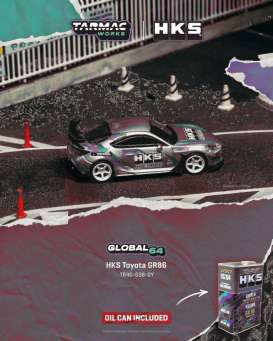 Pre-Order – 2024 Toyota GR86 In A HKS Limited Tin Can Grey TCT64G038GY Stocks Due Jul / Aug 2026 1:64 Tarmac Works Diecast Model