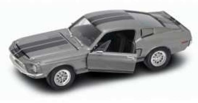 Available To Order – Shelby Mustang GT-500KR tungsten grey with black stripes. 1968 1:18 Road Signature Model (ROA 92168GY)