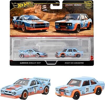 1/64 HOTWHEELS HRR81 PREMIUM TWIN PACK LANCIA RALLY 037 AND FIAT 131 ABARTH