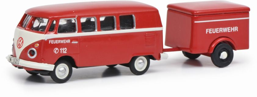 Available to Order – VW T1 Bus + Trailer Feuerwehr 1:87 (SHU 26618)