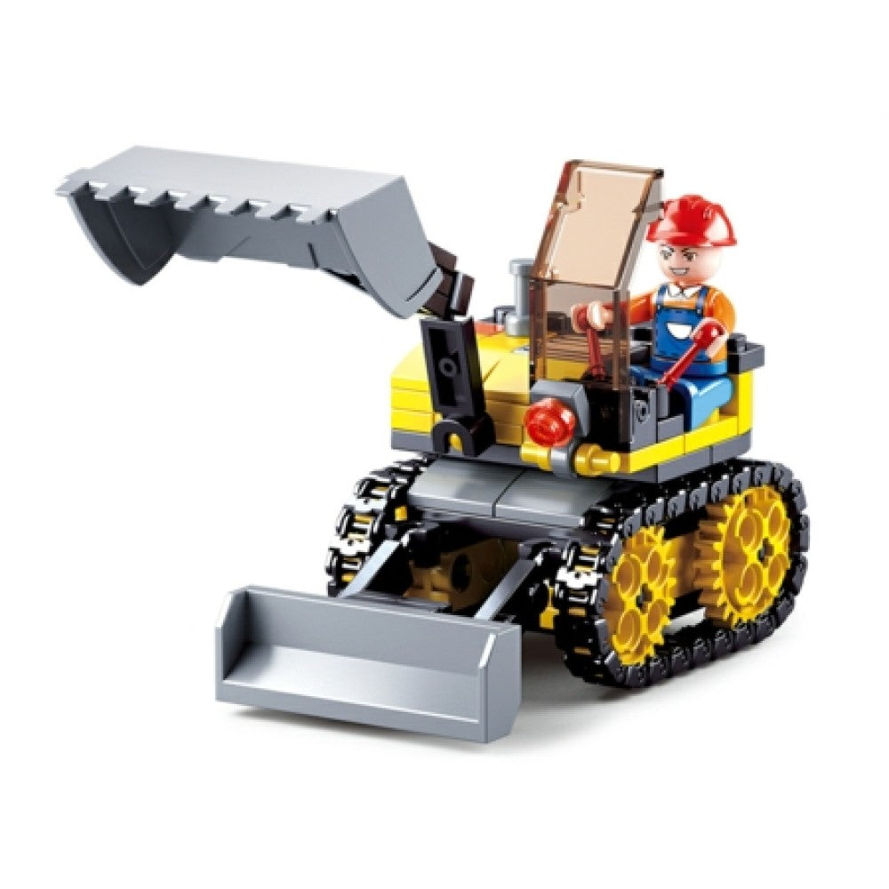 Available to Order – Town Construction Small Traxcavator 132pcs Model (slm38-b0377c) Sluban Model (SLM38-B0377C)