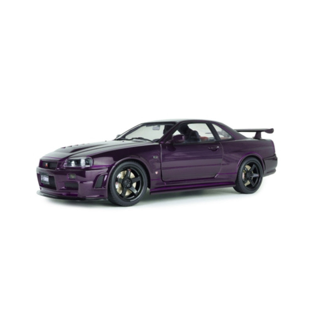 Available To Order – SOL1804311 - 1:18 Nissan Skyline (r34) GT-R Z Tune Midnight Purple 1999 Solido Model (SOL1804311)