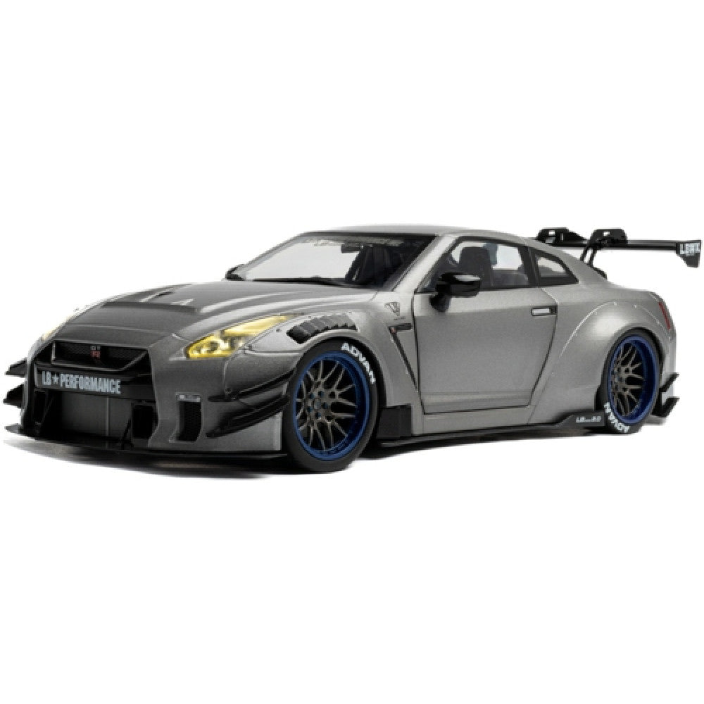 Available To Order – SOL1805815 - 1:18 Nissan GT-R (r35) W/liberty Walk Body Kit 2.0 Silver 2023 Solido Model (SOL1805815)