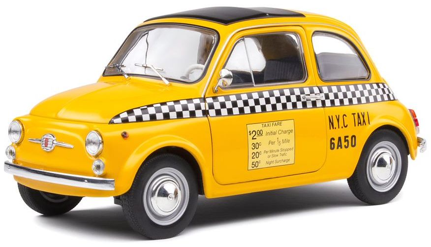 Available To Order – Fiat 500 Taxi NYC 1965 1:18 (SOL 1801407)