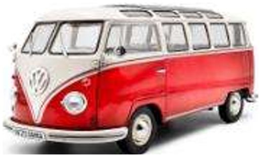 Available to Order – VW T1 Samba Samba Red/White 1962 1:18 (SOL 1813402)