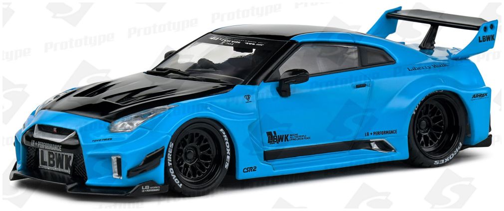 Nissan GTR35 LBWK Silhouette Blue 2019 1:43 Solido Model