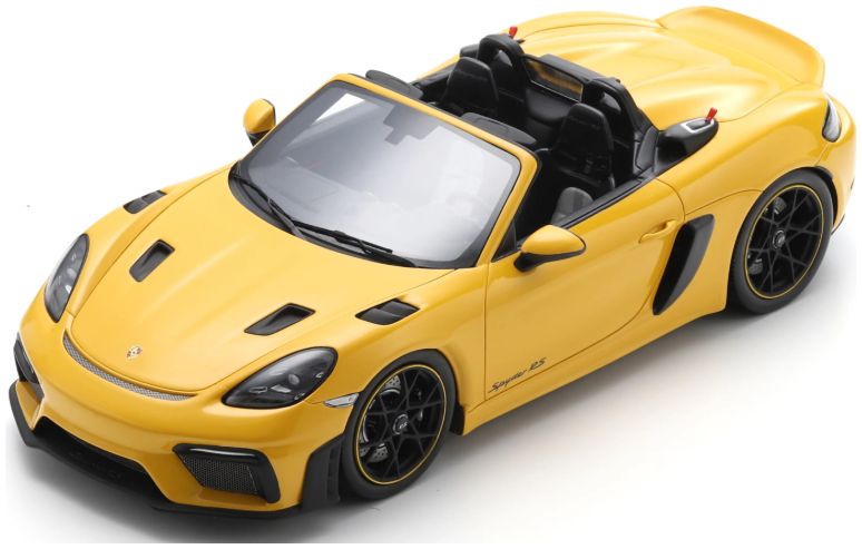 Available To Order – Porsche 718 Spyder RS Speed Yellow 2023 1:18 Spark Model (SPA 18S1091)