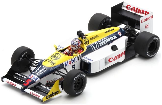 Available To Order – Williams FW11B #5 Winner British GP 1987 Nigel Mansell 1:18 Spark Model (SPA 18S740)