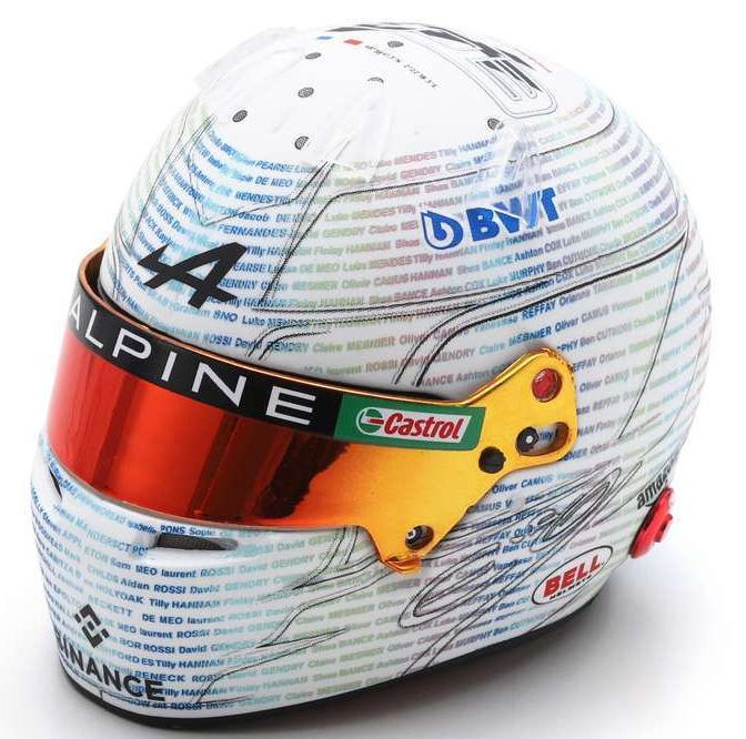 Available To Order – Esteban Ocon BWT Alpine F1 Team British GP 2023 Helmet 1:5 Spark Model (SPA 5HF118)