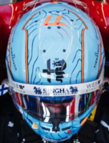 Available to Order – Valtteri Bottas Alfa Romeo F1 Team Stake Belgian GP 2023 Helmet 1:5 Spark Model (SPA 5HF122)