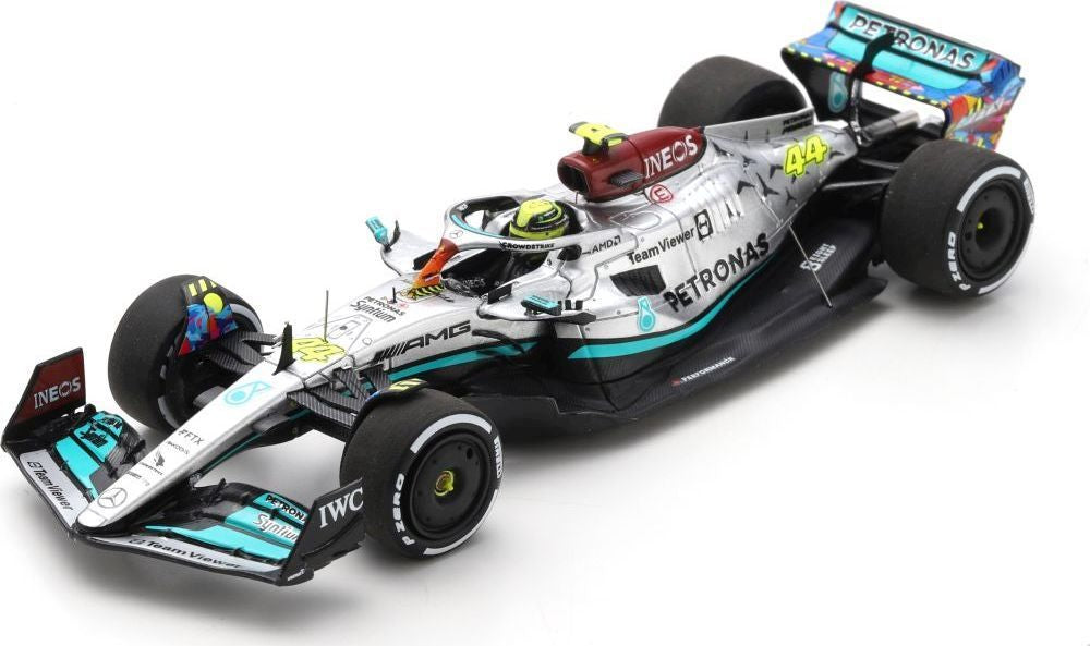 Available To Order – Mercedes AMG Petronas F1 W13 E Performance #44 Miami GP 2022 Lewis Hamilton 1:43 Spark Model (SPA S8536)