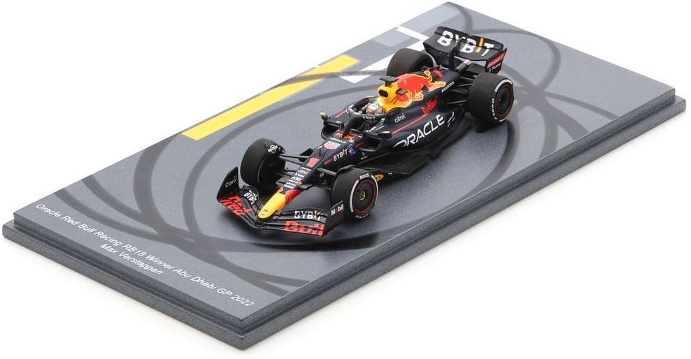 Available To Order – Oracle Red Bull Racing RB18 #1 Verstappen 1st Abu Dhabi '22 (Big Base w/Tyre Marks) 1:43 Spark Model (SPA S8553)