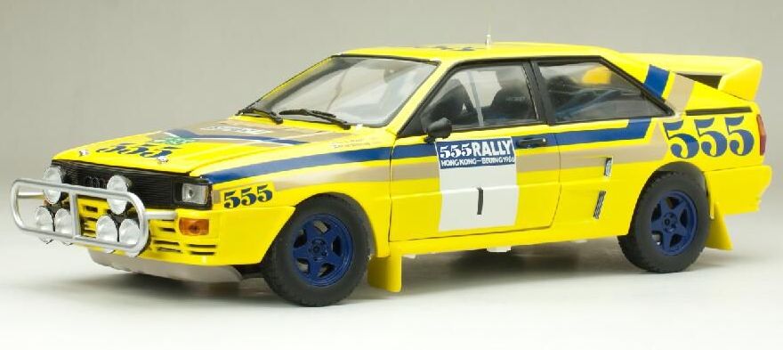 Available To Order – Audi Quattro A2 #1 Stig Blomqvist/Bruno Berglund Winner Hong Kong Beijing Rally 86 1:18 (SUN H4255)
