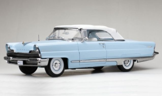 Available To Order – Lincoln Premiere Convertible Blue/White 1956 1:18 (SUN H4721)