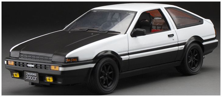 Available To Order – Toyota Sprinter Trueno GT Apex (AE86) White/Black 1:24 SunStar Model (SUN H51003)